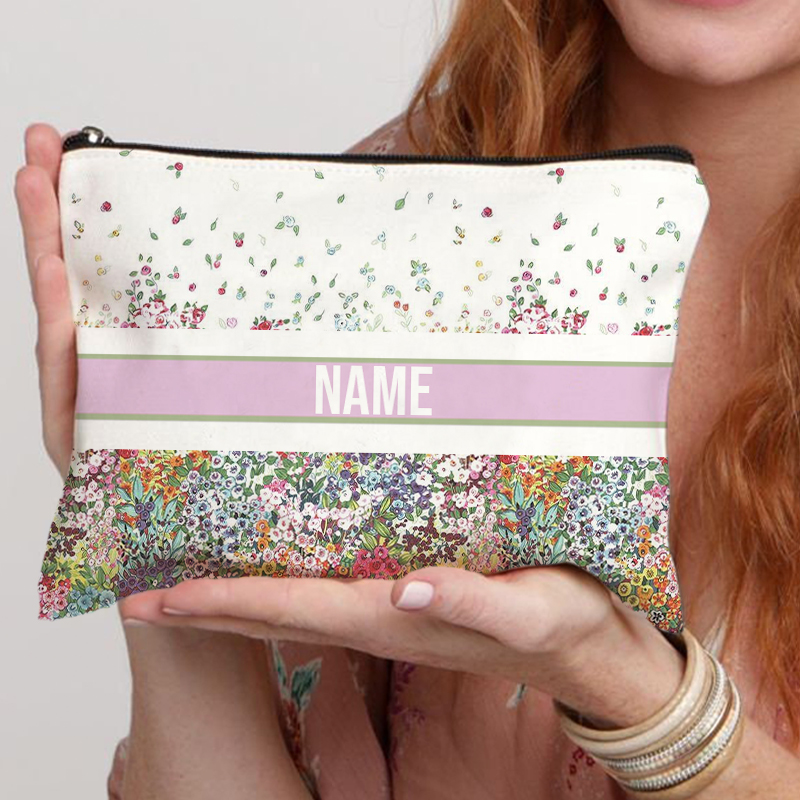 Luxury Skincare Women - Nome personalizado Saco cosmético para mulheres,