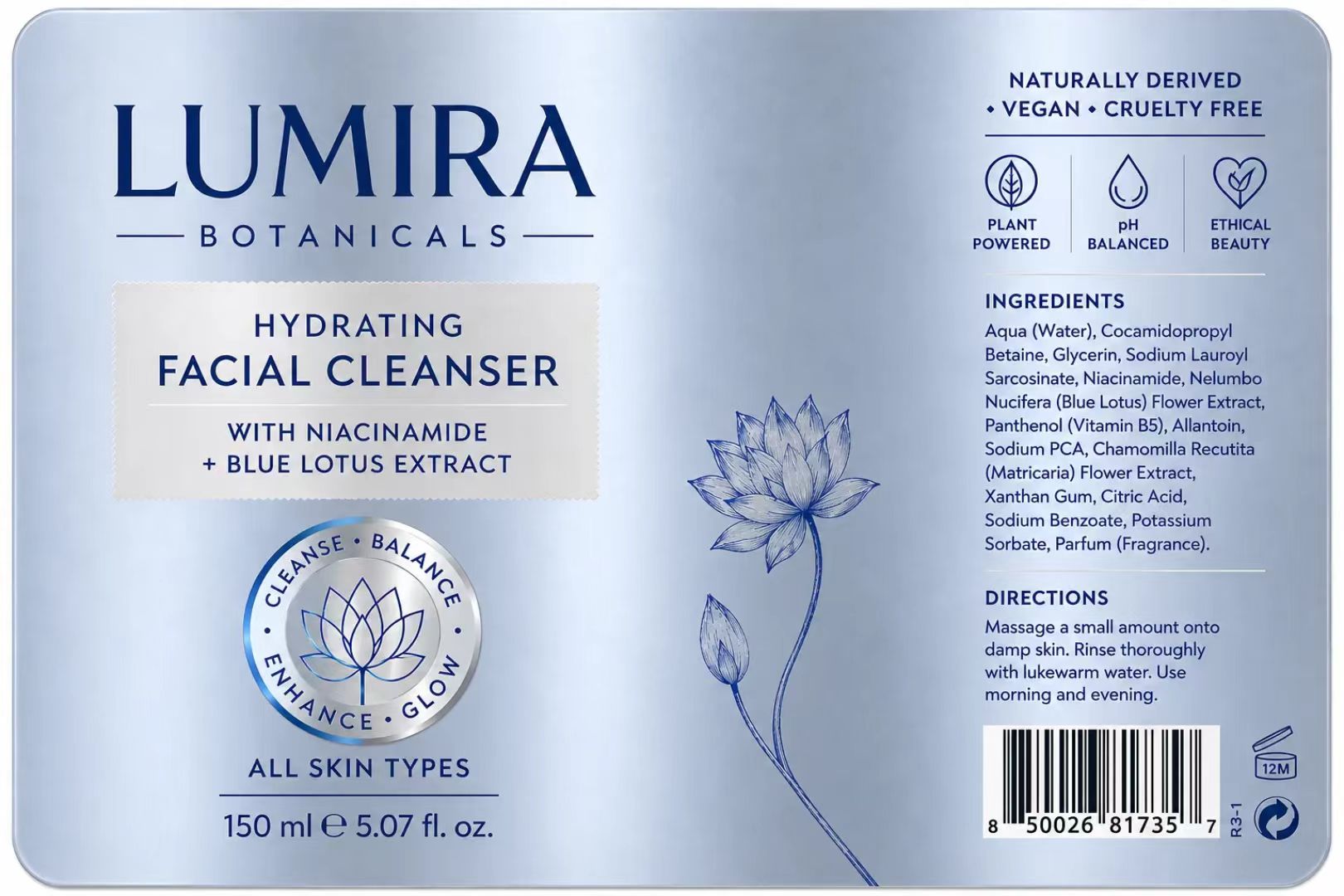 Etiqueta Metálica BOPP Persona - Luxury Skincare Cleanser avaliação e preço